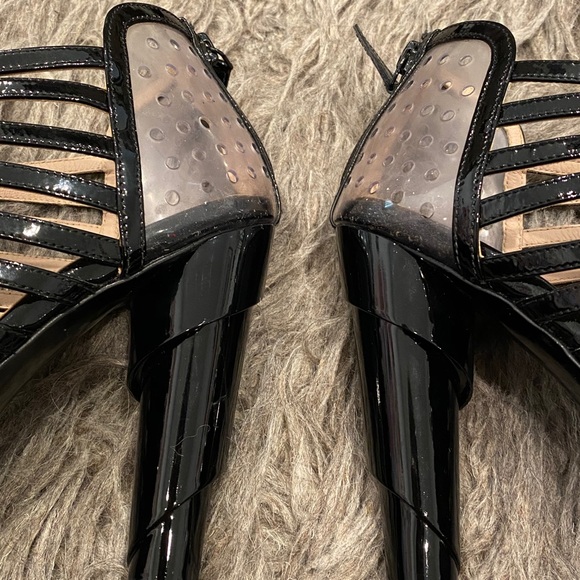 RARE AUTH CHANEL BLACK CAGE HEELS SZ 41/ US 11 - Picture 9 of 14